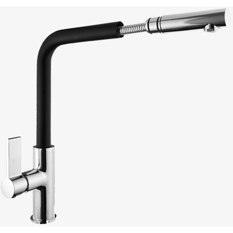 Granitan Mitigeur Robinet De Cuisine Avec Bec Extensible - Noir (1/5)