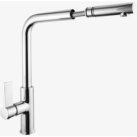 Granitan Mitigeur Robinet De Cuisine Avec Bec Extensible - Chrome (1/5)