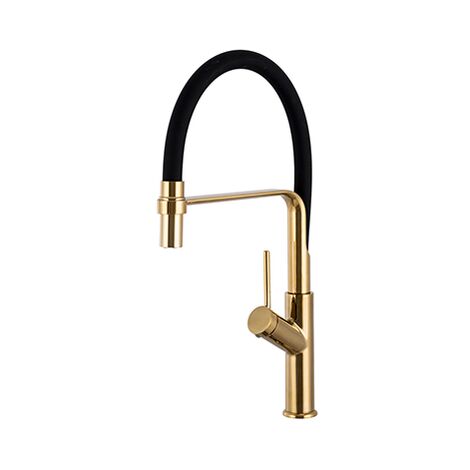 Granitan Robinet De Cuisine Avec Bec Flexible Doré Vast (1/3)