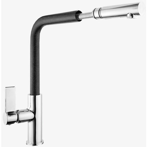 Granitan Mitigeur Robinet De Cuisine Avec Bec Extensible - Noir à pois (1/5)