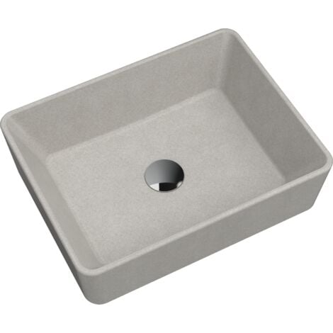 Granitan Vasque À Poser Carrée En Granit Beige Merano
