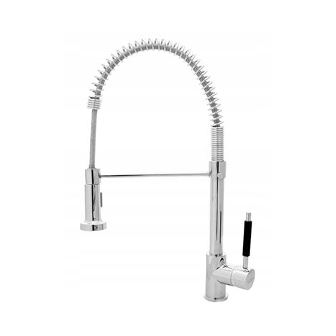 Granitan Robinet de cuisine en spirale rétro chromé (1/4)
