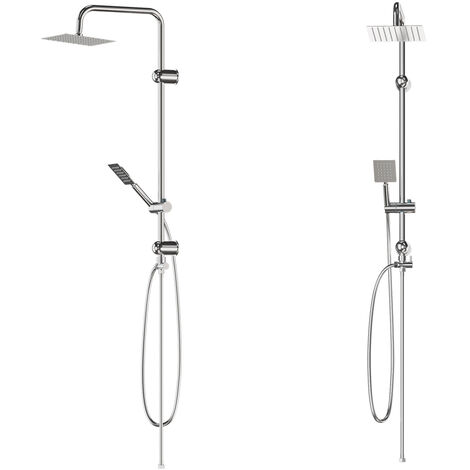 Granitan ZN4 Ensemble de douche chromé avec pomme de douche et douchette (1/4)