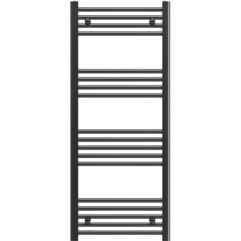 Radiateur Sèche-Serviettes Salle de Bain Granitan Breno 50x120 cm Noir 482W Raccordement Bas ціżej (1/5)
