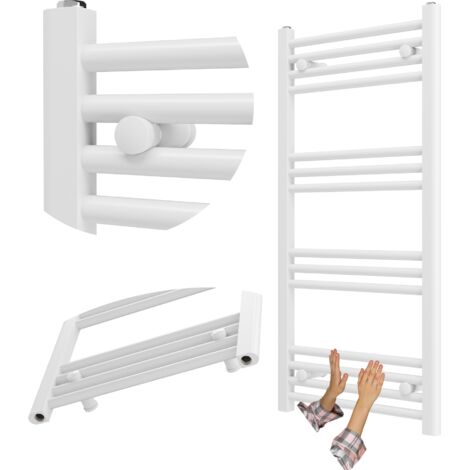 Radiateur Sèche-Serviettes Salle de Bain Breno 50x100 cm Blanc 385 W (1/5)