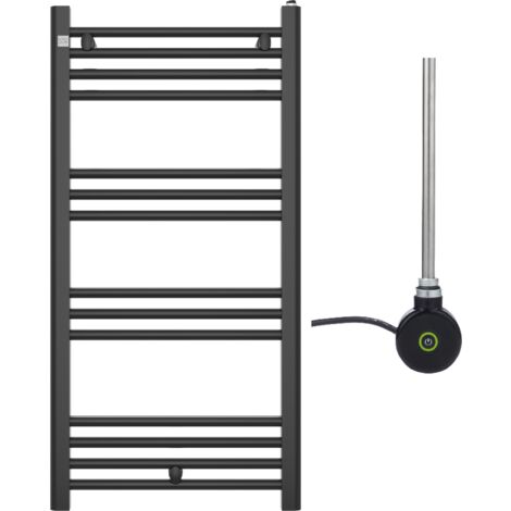 Radiateur Sèche-Serviettes Salle de Bain Granitan Puerto 100x50 cm Noir + Résistance Électrique One Touch (1/5)