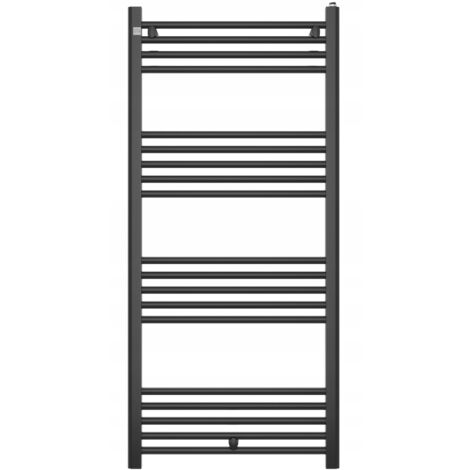 Radiateur Salle de Bain Granitan PUERTO 60x130cm Noir Chauffage Échelle Durable 595W