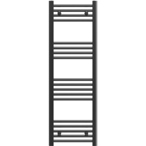 Radiateur Salle de Bain Granitan Breno 40x120 cm Noir Chauffage Échelle 409 W (1/5)