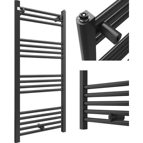 Radiateur Sèche-Serviettes Salle de Bain Granitan Puerto 50x110cm Noir 461W (1/5)