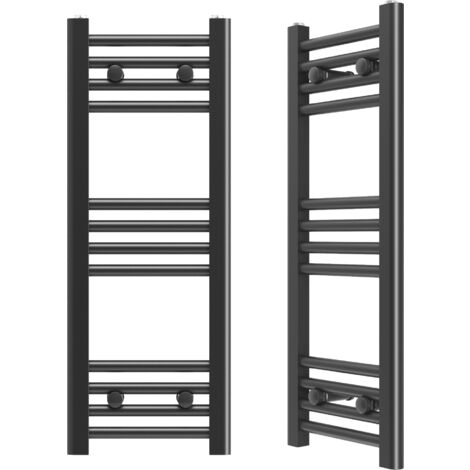 Chauffe salle de bain noir radiateur 30x80 cm calorifere moderne breno 85035999