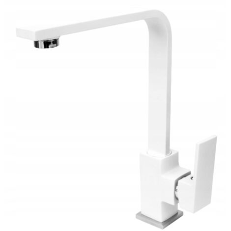 Melangeur de cuisine evier blanc bec carre robinet nook 85111910
