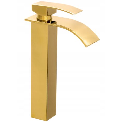 Robinetterie de lavabo cascade haute pour salle de bain or elva 85111924 (1/5)