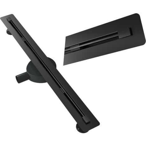 Caniveau de Douche Linéaire 860mm Acier Inoxydable Noir avec Siphon Granitan Luno (1/5)