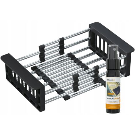 PANIER D'ÉGOUTTAGE TÉLESCOPIQUE + IMPRÉGNATEUR D'ÉVIER (1/5)