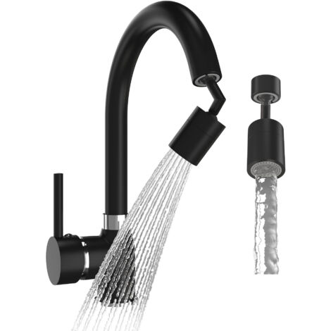 MITIGEUR DE CUISINE AÉRATEUR NOIR ROBINET RÉGLABLE (1/5)