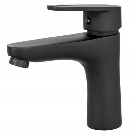 COBI BLACK BASIN MIXER SQUARE TAP (1/4)