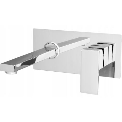 CUBE CHROME MITIGEUR DE LAVABO POUR MONTAGE ENCASTRÉ SQUARE (1/5)