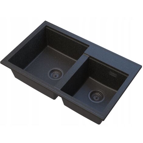 Bergström évier En Granit Rond 505mm Siphon Inclus évier De Cuisine à