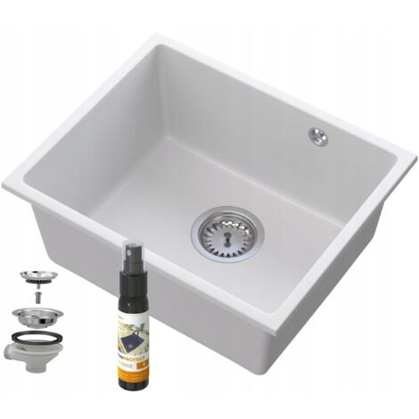 MANADO WHITE UNDERMOUNT CHROME SINK 50 (1/5)