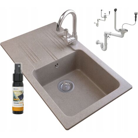 DISTRIBUTEUR DE ROBINET POUR ÉVIER EN GRANIT SIPHON AUTO (1/5)