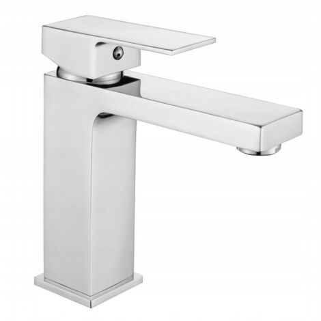 MITIGEUR DE LAVABO ROBINET CARRÉ CUBE CHROME (1/5)