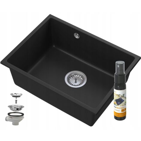 MANADO BLACK UNDERMOUNT CHROME SINK 60