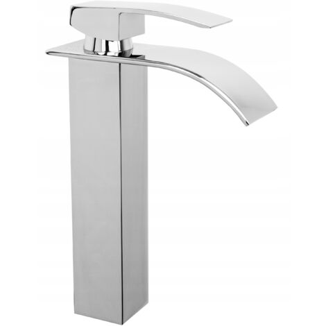MITIGEUR DE LAVABO CASCADE HAUT ROBINET POUR SALLE DE BAIN CHROME ELVA (1/5)