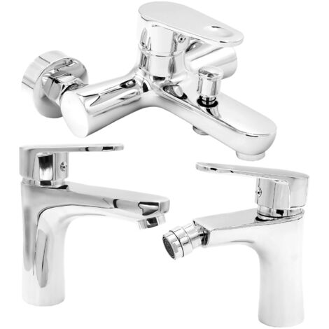 Ensemble de Robinetterie de Salle de Bain Granitan Cobi Chrom Baignoire Lavabo Bidet 1kit (1/5)