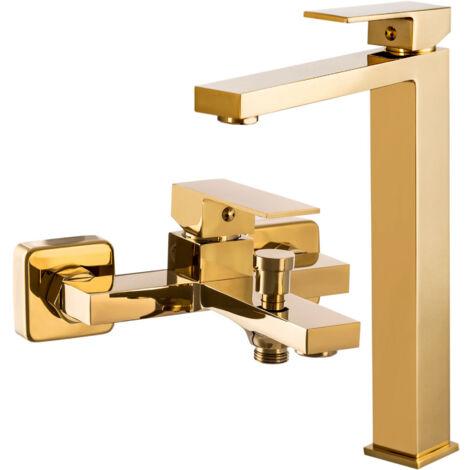 Mitigeur Bain Mural et Lavabo Haut Granitan Ister Or 1pc. (1/4)