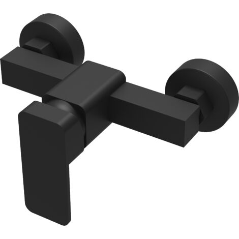 MITIGEUR DE DOUCHE NOIR CARRÉ POUR SALLE DE BAIN ROBINET VERI (1/5)