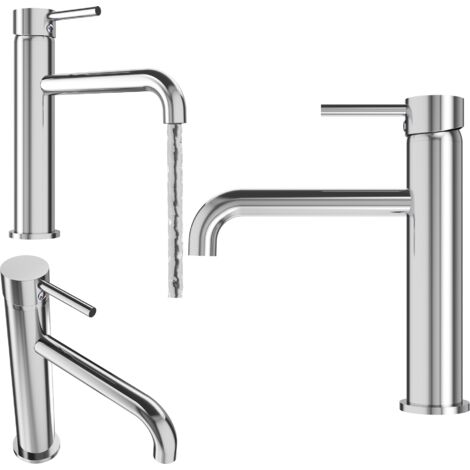 Mitigeur Lavabo Bas Granitan Kivo Chromé - Hauteur 215 mm, Portée Bec 175 mm, Tête Céramique (1/5)
