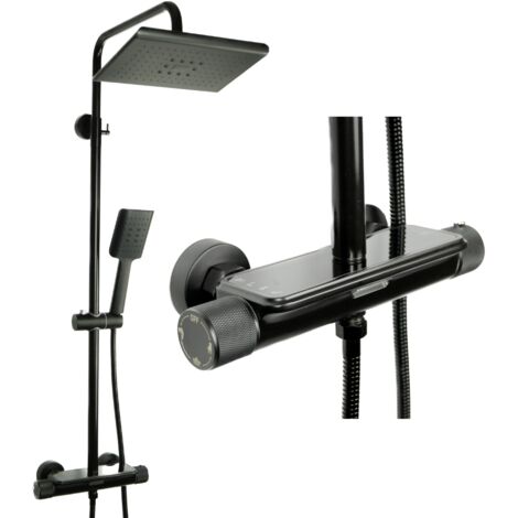 KINGBATH™ Pommeau De Douche Rond En Laiton Brossé Doré 3 Jets