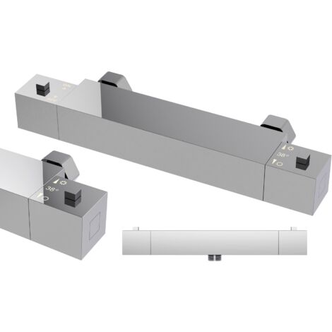 Mitigeur Thermostatique Douche Argenté Robinet Salle de Bain Granitan Tugela - 1 Pièce