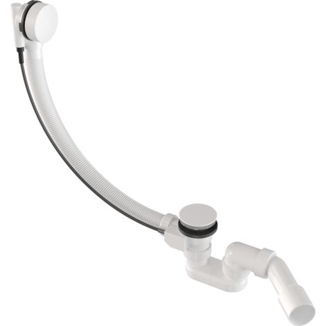 Granitan – Siphon automatique pour baignoire – Évacuation rapide – Polypropylène et acier inoxydable – Design élégant et hygiénique