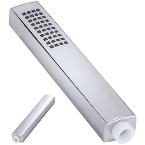 Pommeau de Douche Rectangulaire Chromé Argenté Salle de Bain CAROS 1 pc (1/4)