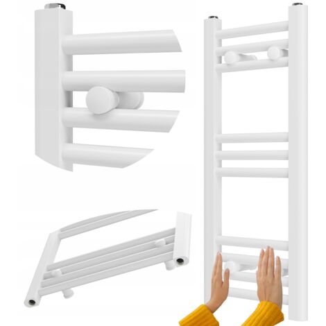 Radiateur Sèche-Serviettes Salle de Bain Breno 30x70 cm Blanc 211W avec Option Résistance Électrique (1/5)