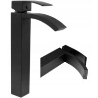 CASCADE BLACK WASH BASIN MIXER TAP HIGH