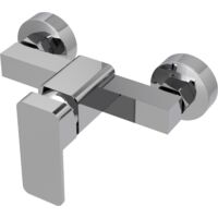 MITIGEUR DE DOUCHE CARRÉ ARGENTÉ POUR SALLE DE BAIN ROBINET VERI
