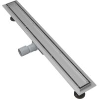 Siphon de Douche Linéaire Granitan Entero 80 cm avec Double Grille Inox et Option Intégration Carrelage