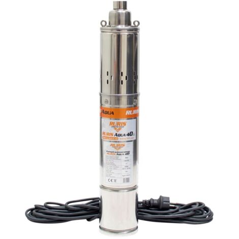Pompe submersible 750W – Débit 1,8 m³/h – Hauteur de refoulement 100 m – Câble 15 m – Corps inox anticorrosion – Eaux claires – Ruris