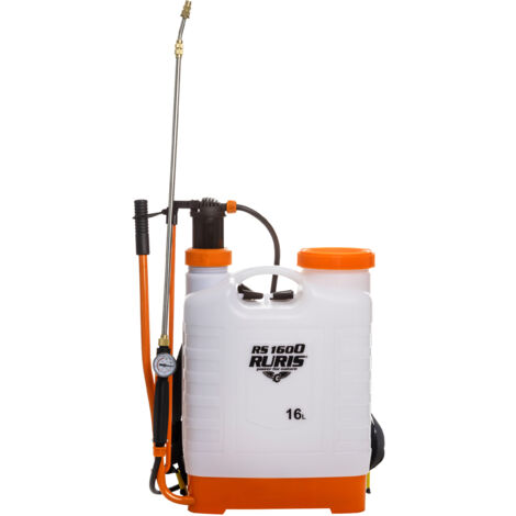 RURIS Pulvérisateur Manuel RS 1600, Réservoir 16L, Lance Télescopique Métallique, Conception Ergonomique, Léger et Facile à Utiliser pour Engrais et Pesticides