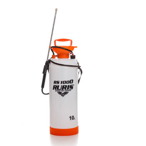 RURIS Pulvérisateur Manuel à pression RS 1000 10L + kit Universel: poignée, manomètre, Tuyau 1.2m, et Accessoires - Pour Jardin Désherbage Insecticides