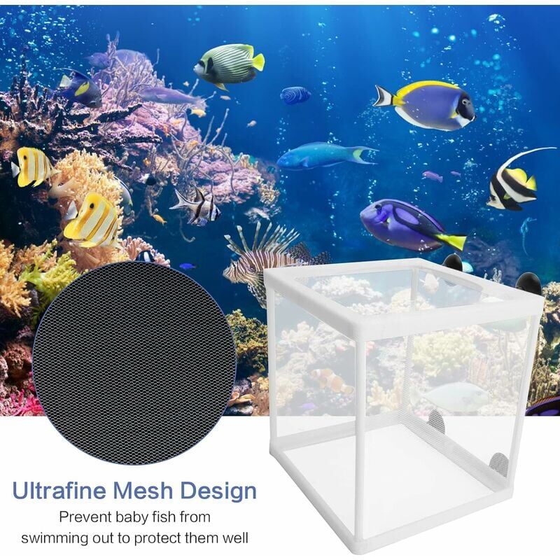 2 Pack Aquarium Fish Breeder Box Large Mesh Box Fry Nursery Net