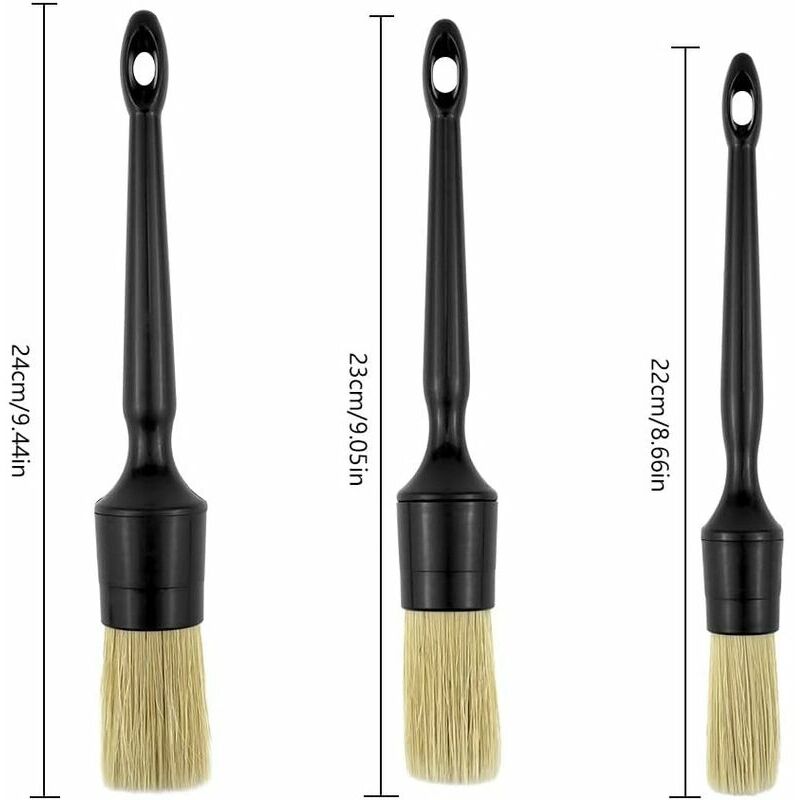 Soft Detail Brushes Car Detailing 3pcs Auto Interior Cleaning Brush Set  Cleaning Set For Windows Corners Blinds Closets Doors - AliExpress