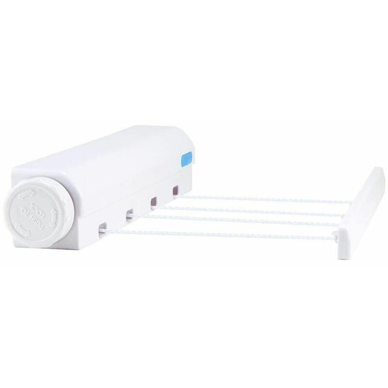 AlwaysH Automatic Spring Retractable Four/Five Wire Clothesline Towel Dryer  Rack with Punch Dryer Hooks