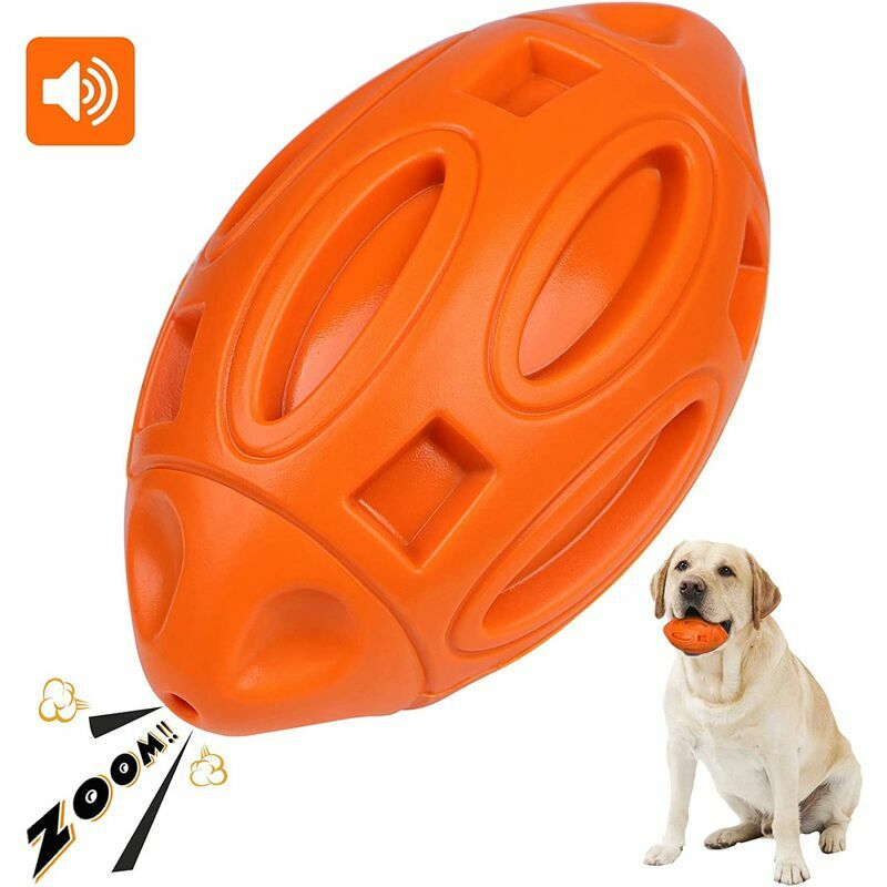 Indestructible Dog Toys Treat Dispensing - Super Tough Dog Toys for  Aggressive chewers Large Breed Durable Dog Toys IQ Training (Orange)