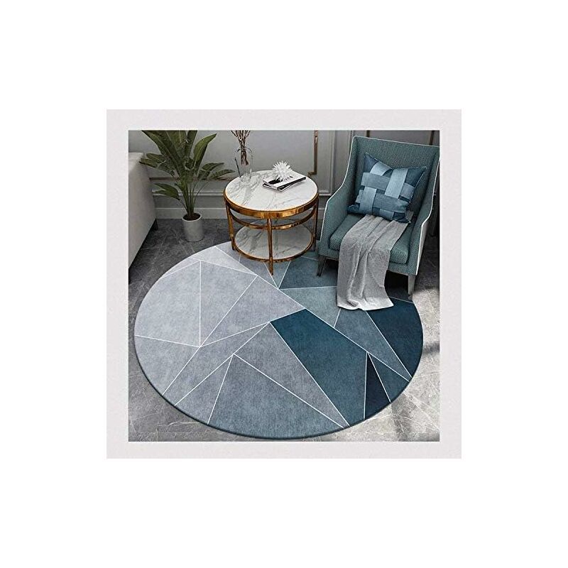 AlwaysH Anti noise Office Chair Mat Round Mat Non slip And No wash Floor Protection Mat For Home And Office Color Black Size 120cm