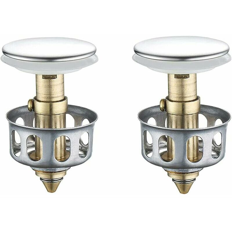 Bathroom Sink 38mm Drain Hole, Bathroom Sink Drain Stopper, Universal  Pop-Up Bounce Drain Plug Filter, Brass Sink Drain Strainer, Push Type  Bathtub