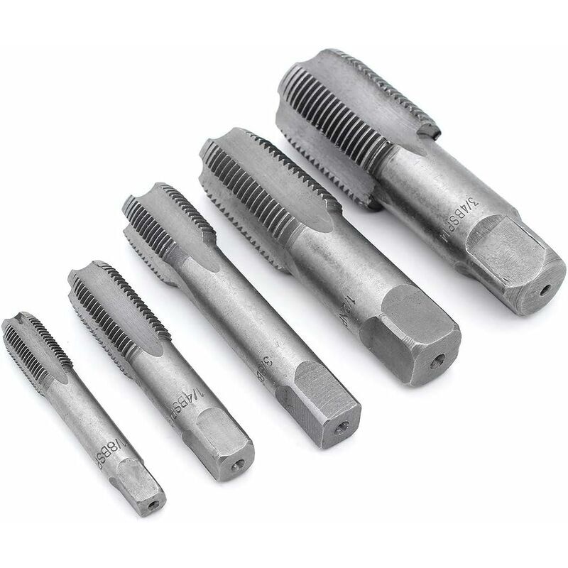AlwaysH 5Pcs BSP Pipe Thread 55 Degree Plug Tap G1 8 G1 4 G3 8 G1 2 G3 4