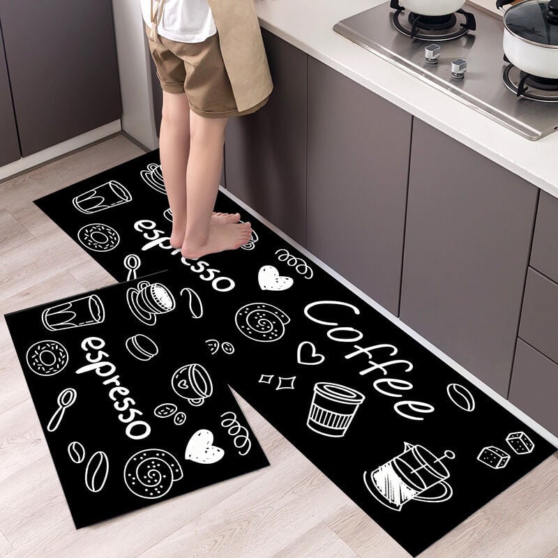 1pc Geometric Pattern Dish Drying Mat, Minimalist Polyester Dish Drainer Mat  For Kitchen